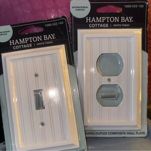 Hampton Bay Cottage White Light Switch Wall Plate